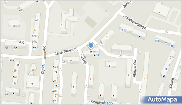 Piekary Śląskie, Papieża Jana Pawła II, 42, mapa Piekary Śląskie