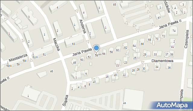 Piekary Śląskie, Papieża Jana Pawła II, 54, mapa Piekary Śląskie