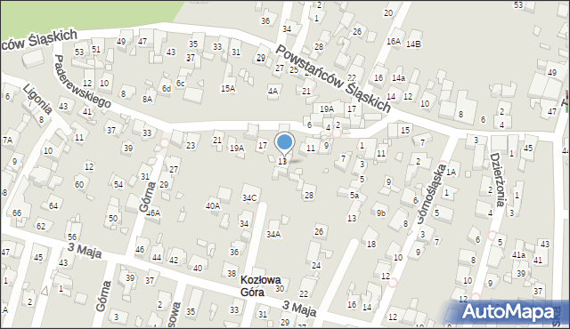 Piekary Śląskie, Paderewskiego Ignacego Jana, 13b, mapa Piekary Śląskie