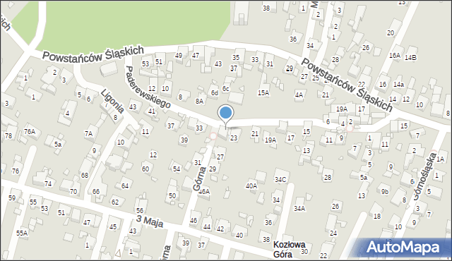 Piekary Śląskie, Paderewskiego Ignacego Jana, 25, mapa Piekary Śląskie