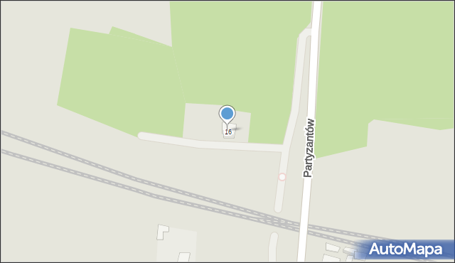 Piekary Śląskie, Partyzantów, 16, mapa Piekary Śląskie