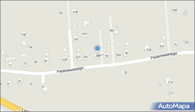 Pilzno, Paderewskiego Ignacego Jana, 29B, mapa Pilzno
