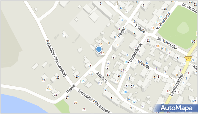 Pińczów, Pałęki, 14, mapa Pińczów