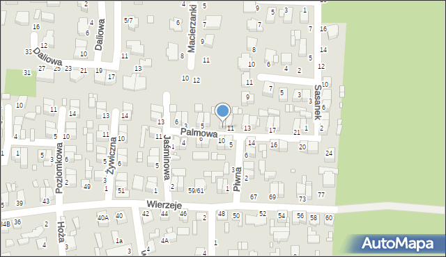 Piotrków Trybunalski, Palmowa, 9, mapa Piotrków Trybunalski