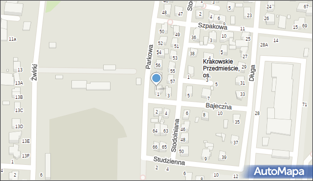 Piotrków Trybunalski, Parkowa, 60, mapa Piotrków Trybunalski
