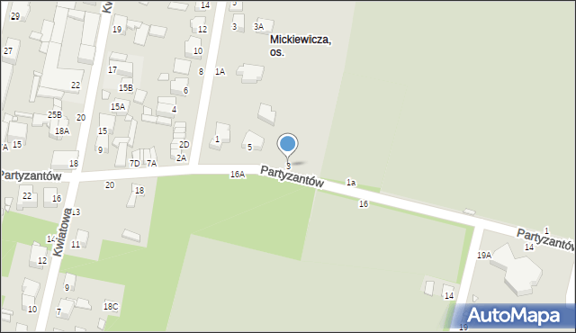 Piotrków Trybunalski, Partyzantów, 3, mapa Piotrków Trybunalski