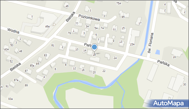 Pisarzowice, Pańska, 18, mapa Pisarzowice