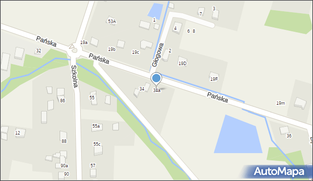 Pisarzowice, Pańska, 34a, mapa Pisarzowice