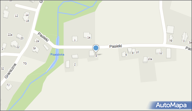 Pisarzowice, Pasieki, 4, mapa Pisarzowice