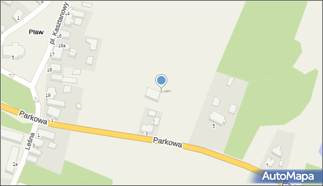 Pław, Parkowa, 3a, mapa Pław