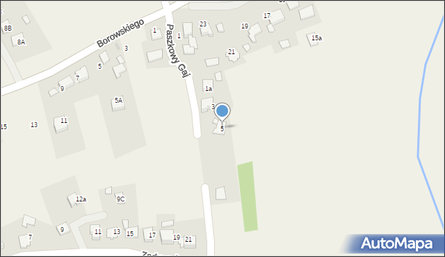 Pławy, Paszkowy Gaj, 5, mapa Pławy