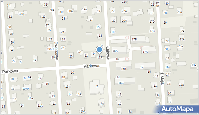 Płochocin, Parkowa, 11A, mapa Płochocin