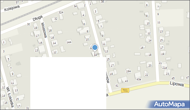 Płochocin, Partyzantów, 14, mapa Płochocin