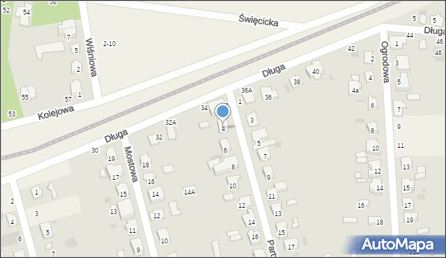 Płochocin, Partyzantów, 4, mapa Płochocin