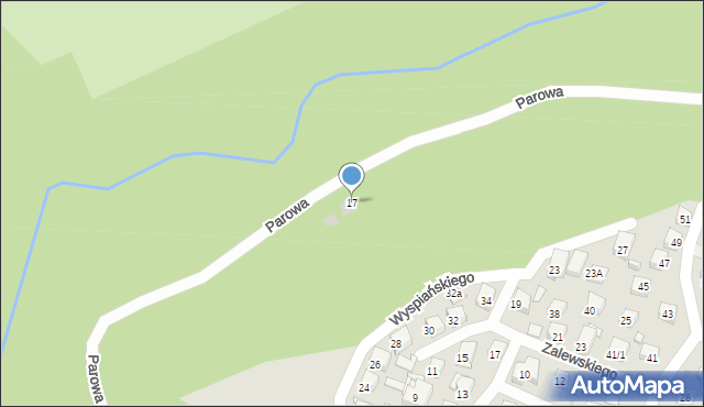 Płock, Parowa, 17, mapa Płock