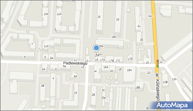 Płock, Padlewskiego Zygmunta, gen., 15A, mapa Płock