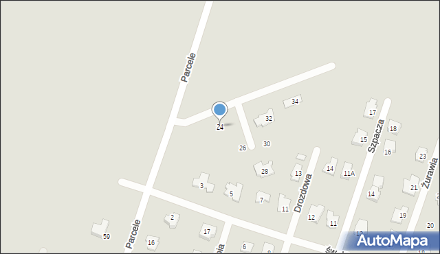 Płock, Parcele, 24, mapa Płock