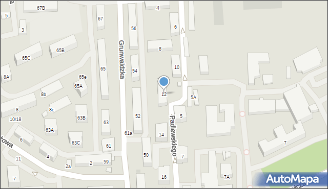 Płońsk, Padlewskiego Zygmunta, gen., 12, mapa Płońsk