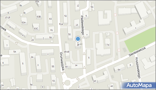 Płońsk, Padlewskiego Zygmunta, gen., 16, mapa Płońsk