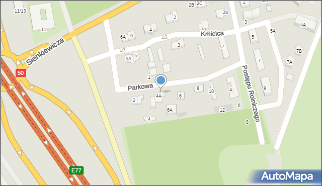 Płońsk, Parkowa, 4b, mapa Płońsk