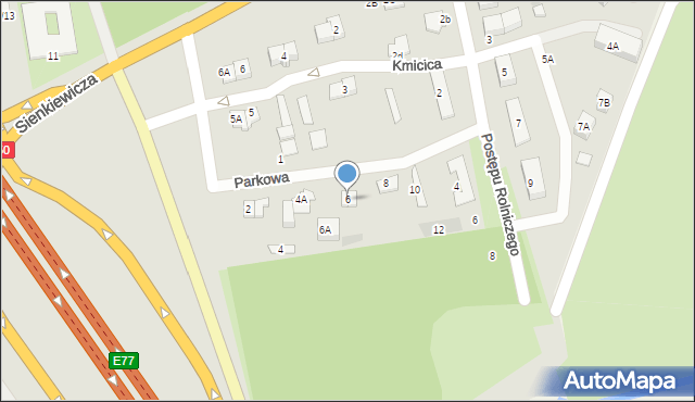 Płońsk, Parkowa, 6, mapa Płońsk