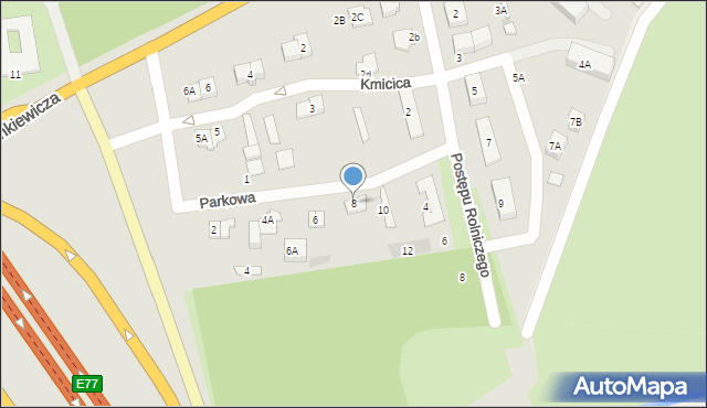 Płońsk, Parkowa, 8, mapa Płońsk