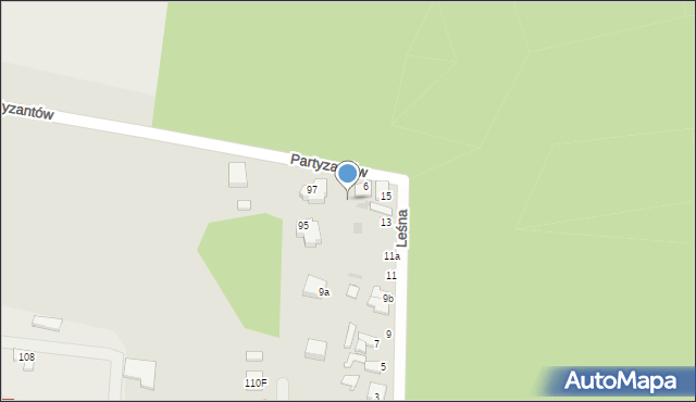 Poddębice, Partyzantów, 99, mapa Poddębice