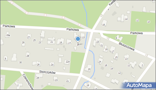 Podkowa Leśna, Parkowa, 15, mapa Podkowa Leśna