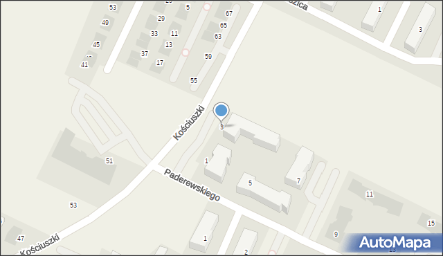 Pogórze, Paderewskiego Ignacego Jana, 3, mapa Pogórze