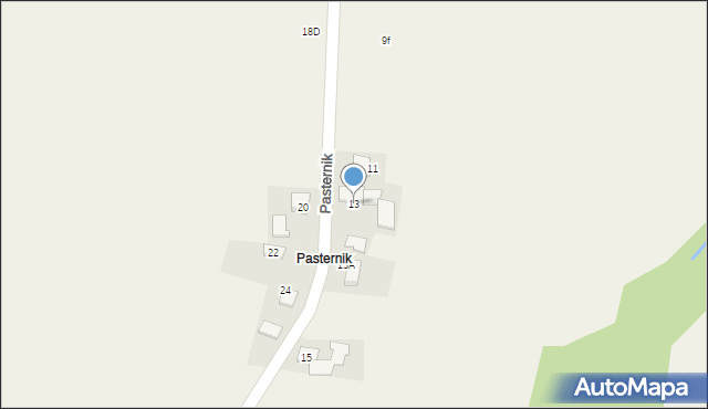 Polanka Wielka, Pasternik, 13, mapa Polanka Wielka