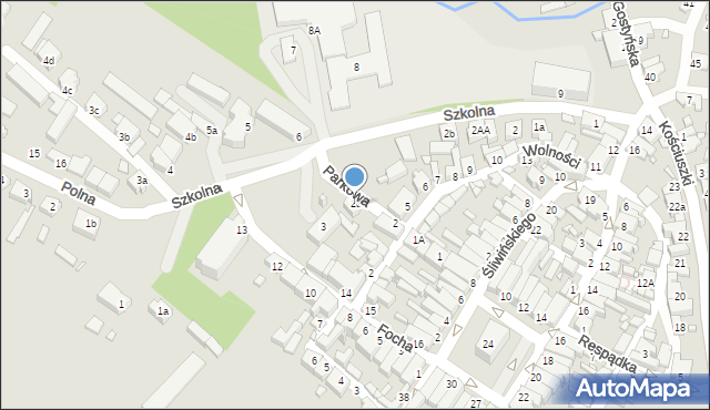 Poniec, Parkowa, 2a, mapa Poniec