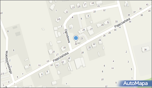 Popów, Pajęczańska, 21, mapa Popów