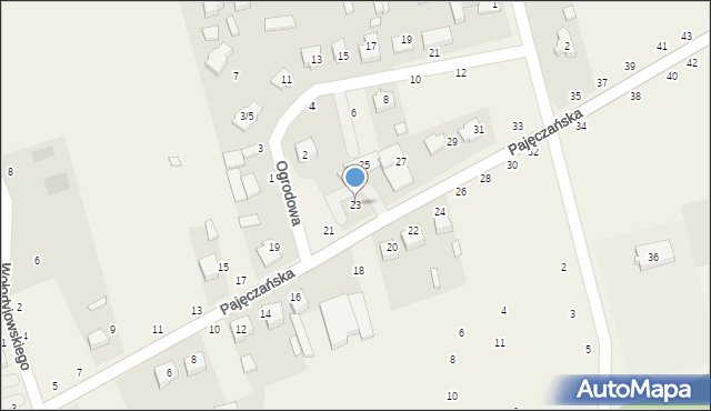 Popów, Pajęczańska, 23, mapa Popów