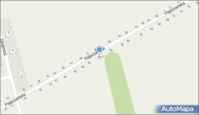 Popów, Pajęczańska, 52, mapa Popów