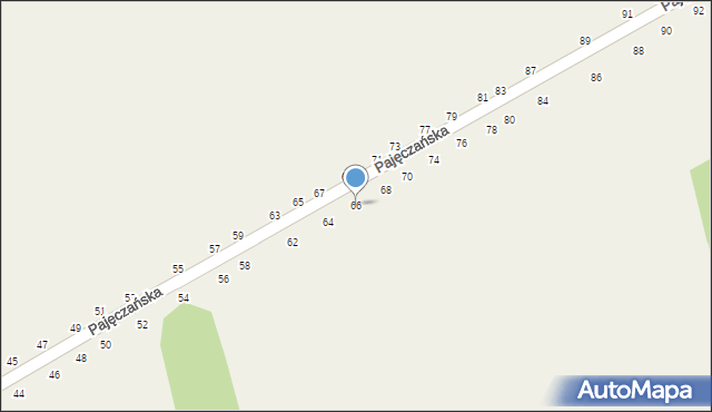 Popów, Pajęczańska, 66, mapa Popów