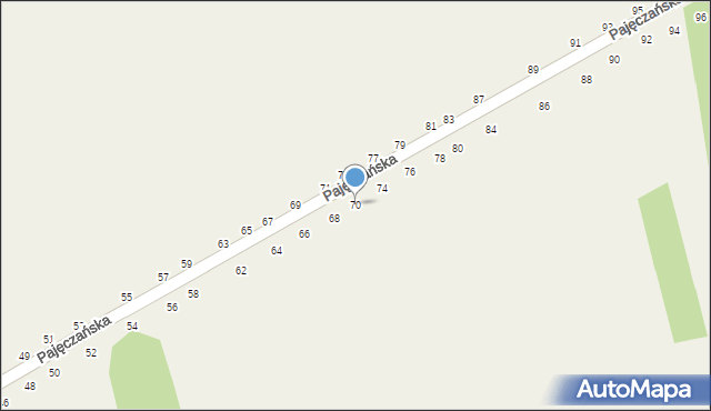 Popów, Pajęczańska, 70, mapa Popów