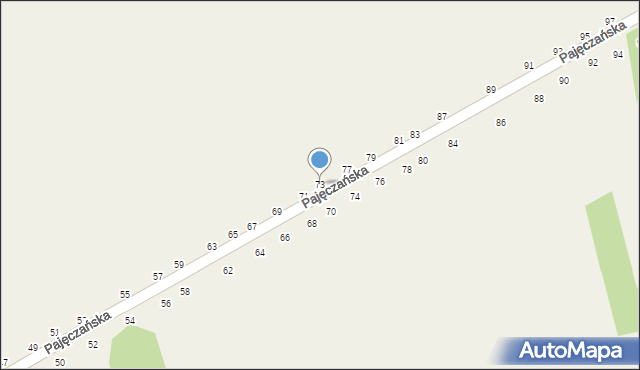 Popów, Pajęczańska, 73, mapa Popów