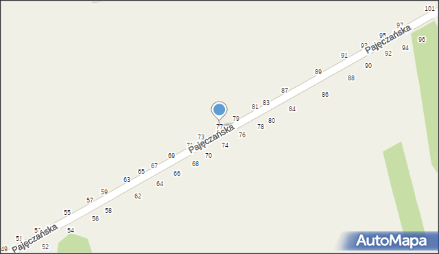 Popów, Pajęczańska, 77, mapa Popów