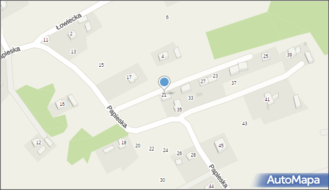 Poręba Żegoty, Papieska, 21, mapa Poręba Żegoty