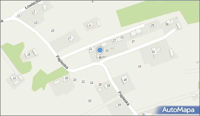 Poręba Żegoty, Papieska, 35, mapa Poręba Żegoty