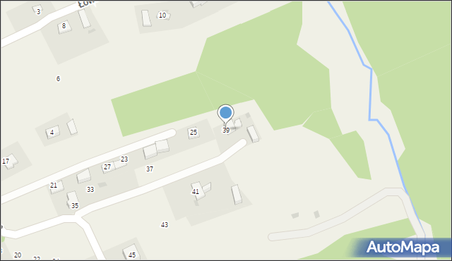 Poręba Żegoty, Papieska, 39, mapa Poręba Żegoty