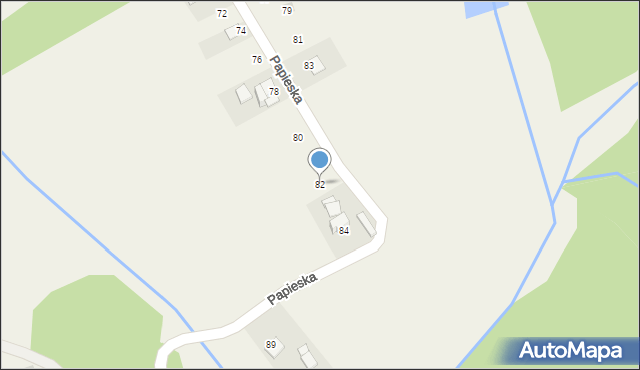 Poręba Żegoty, Papieska, 82, mapa Poręba Żegoty