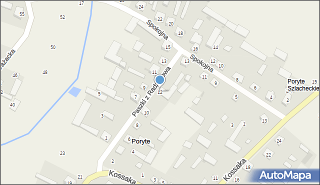 Poryte, Paszki z Radzanowa, 12, mapa Poryte