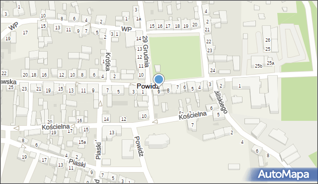 Powidz, Park Powstańców Wielkopolskich, 9, mapa Powidz