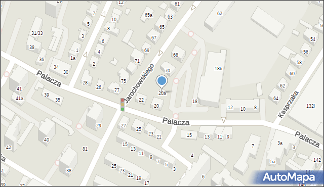 Poznań, Palacza Macieja, 20a, mapa Poznania