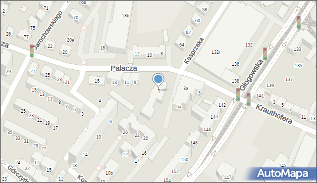 Poznań, Palacza Macieja, 7, mapa Poznania