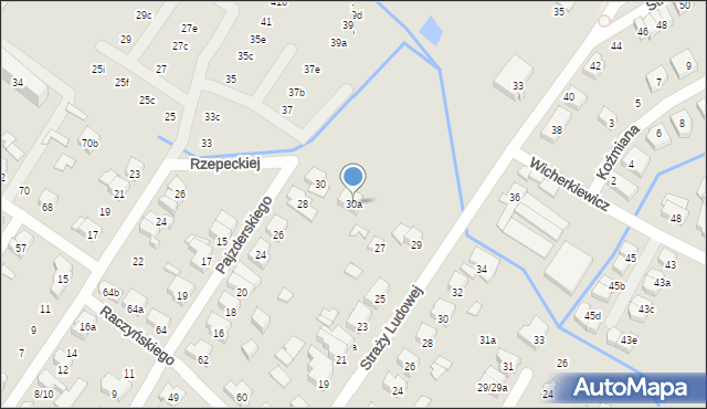 Poznań, Pajzderskiego Nikodema, 30a, mapa Poznania