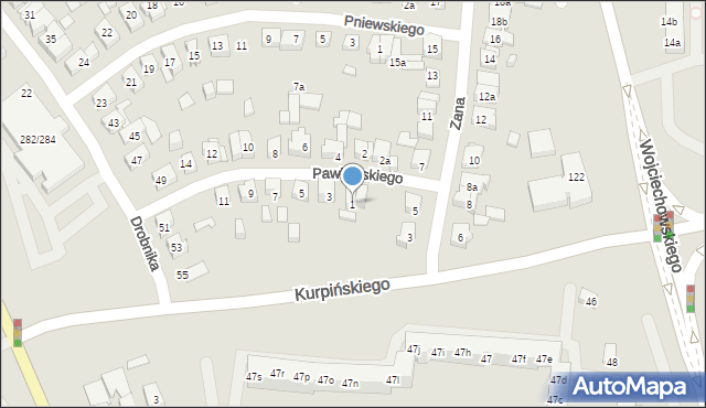 Poznań, Pawłowskiego Stanisława, 1, mapa Poznania