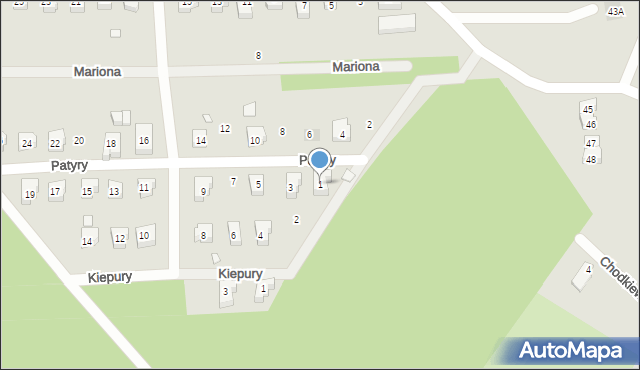 Prabuty, Patyry Stanisława, 1, mapa Prabuty