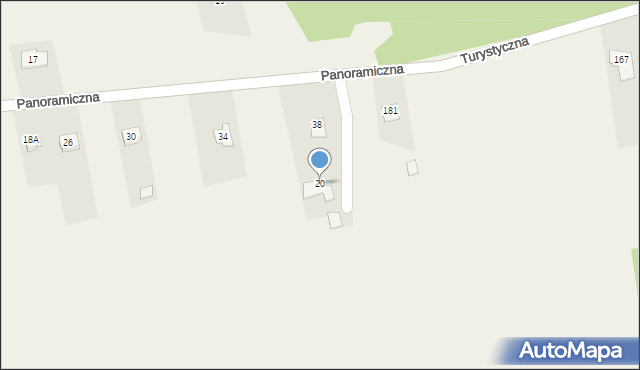 Promnik, Panoramiczna, 20, mapa Promnik